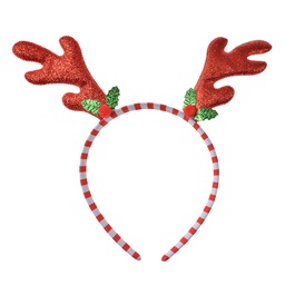[65688] Fascia per capelli con Corna Rosso Bianco 20x3x21 cm
