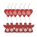 Decorative Hanger Heart Red White 13x13x1 cm (12)
