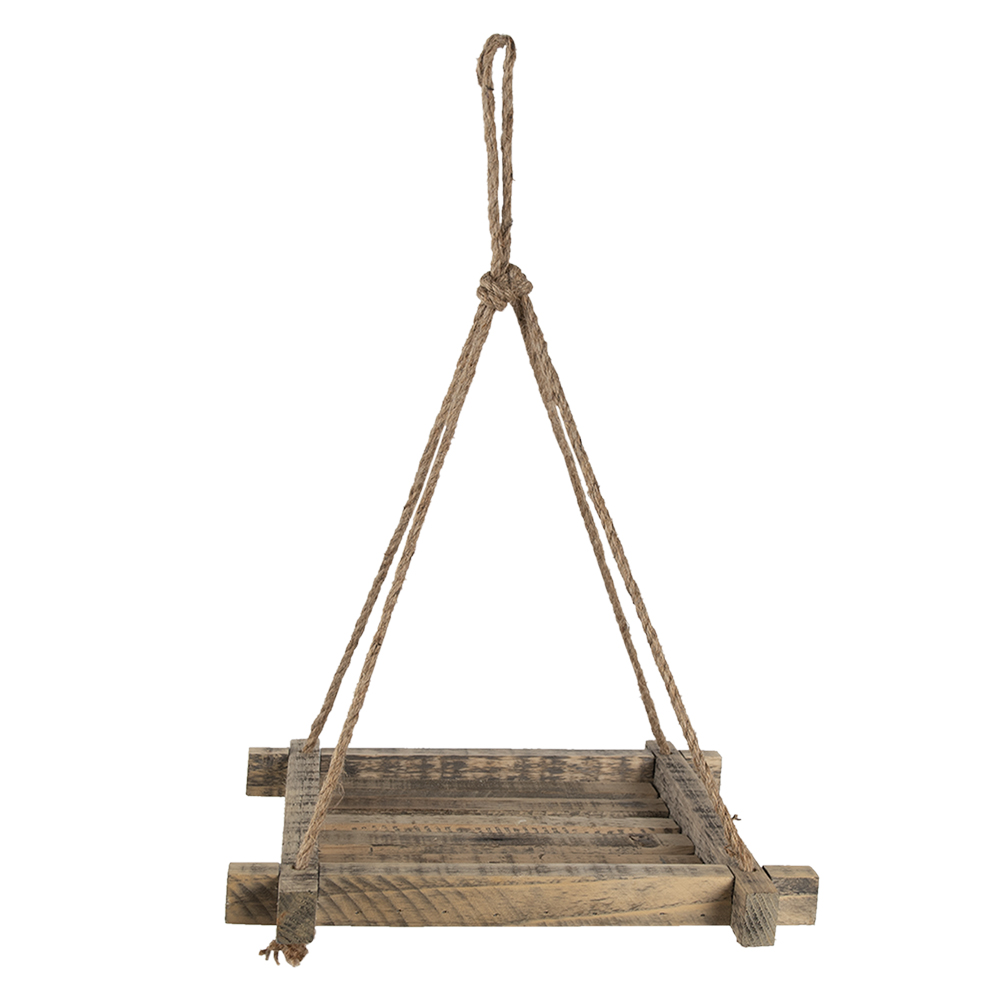 Porte Plante Suspendue Marron 36x36x4/44 cm