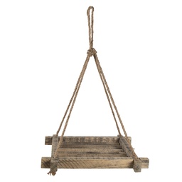 [6H2095] Porte Plante Suspendue Marron 36x36x4/44 cm
