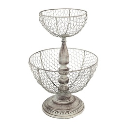 [6Y5412] Cake Stand Cream Ø 30x44 cm