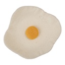 Bol en Feutre uf au plat Blanc Jaune Ø 18x3 cm