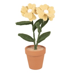 [65943] Decorativi fiori Giallo Verde 8x8x26 cm