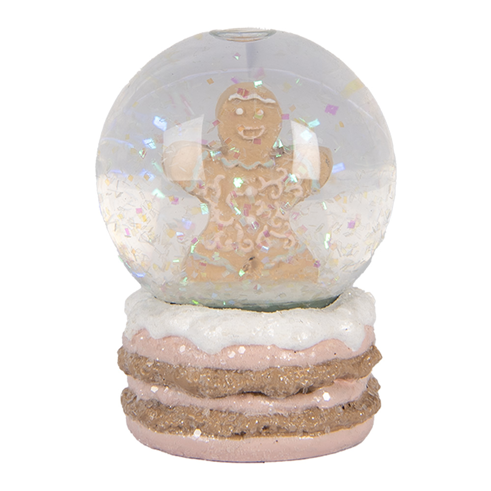 Schneekugel Braun Transparent Ø 5x7 cm