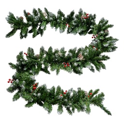 [50818] Decoration Garland Green Red 270x7x7 cm