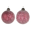 Palla di natale Rosso Ø 8x8 cm (set 2)