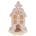 Dekoration Haus Rosa 13x13x20 cm