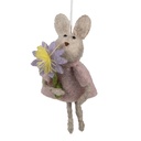 Decoratie hanger konijn 5x3x11 cm