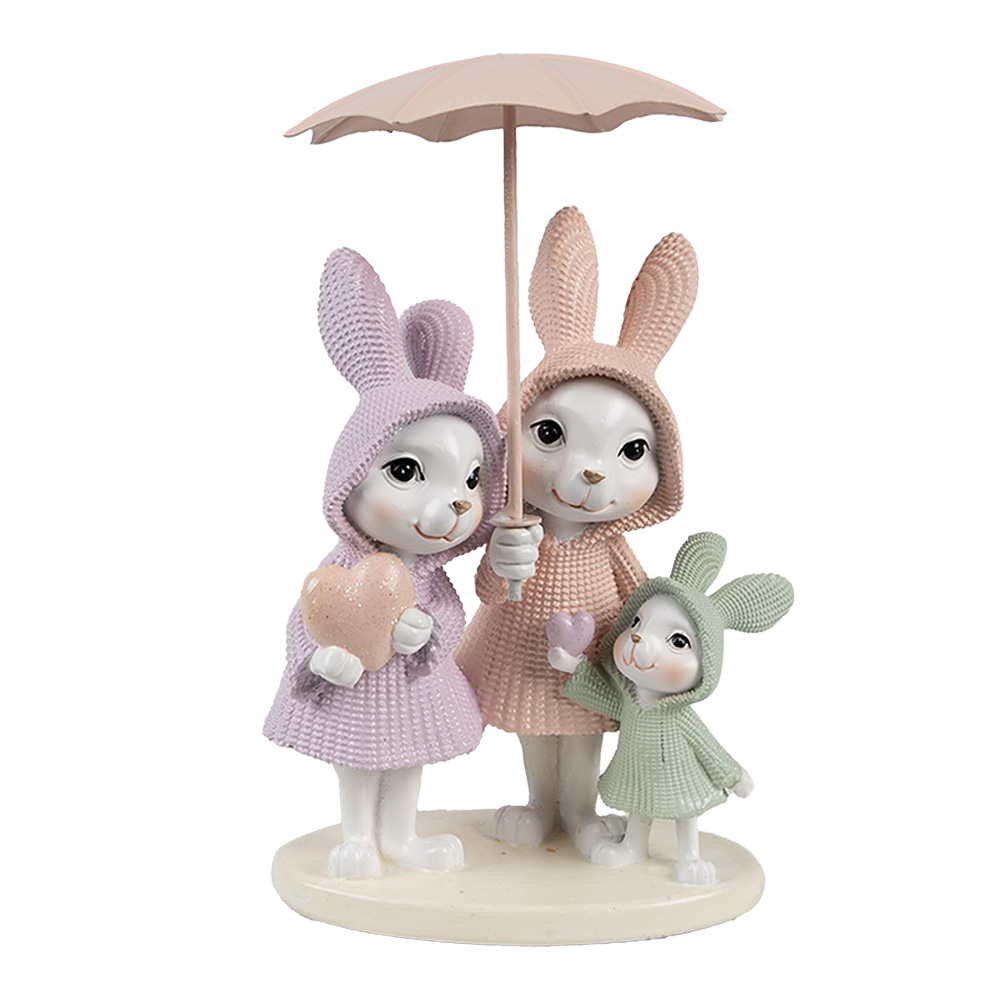 Decoratie konijnen 11x10x17 cm