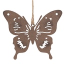 Pendentif Décoratif papillon Marron 10x9 cm
