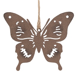 [6Y5574] Ciondolo Decorativo farfalla Marrone 10x9 cm