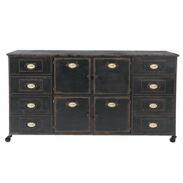 [5Y0394] Chest of Drawers Brown 152x44x86 cm