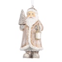 Decorazione pendente Babbo Natale Beige Bianco 5x4x9 cm