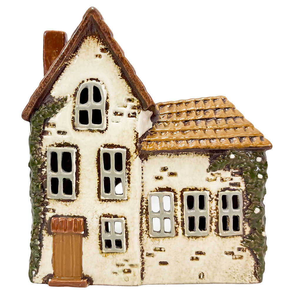 Waxinelichthouder huis 19x10x20 cm