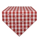 Chemin de table Blanc Rouge 50x160 cm
