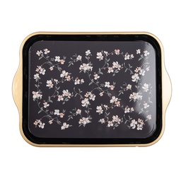[66439] Plateau décoratif Noir Blanc 38x27x2 cm