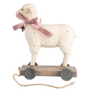 Decoration Sheep Beige Brown 17x9x20 cm