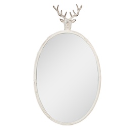 [52S321] Miroir mural Blanc 50x10x89 cm