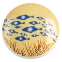 Doorknob White Yellow Ø 4x2 cm / S4 cm