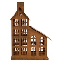 Dekoration Haus Braun 16x10x31 cm