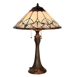[5LL-5394] Wall Lamp Tiffany Beige, Blue Ø 51x78 cm E27/max 2x40W