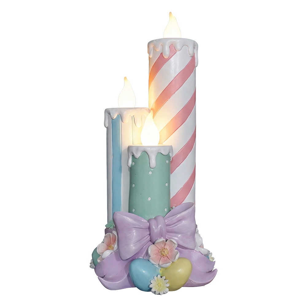 Decoratie kaars met LED 20x20x41 cm