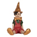 Decoration Pinocchio Beige Red 13x13x19 cm