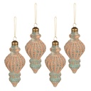 Palla di natale Rame set 4 Ø 6x14 cm