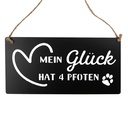 Textschild Schwarz 30x1x15 cm
