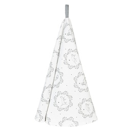 [LGC48] Torchon Blanc Gris Ø 80 cm