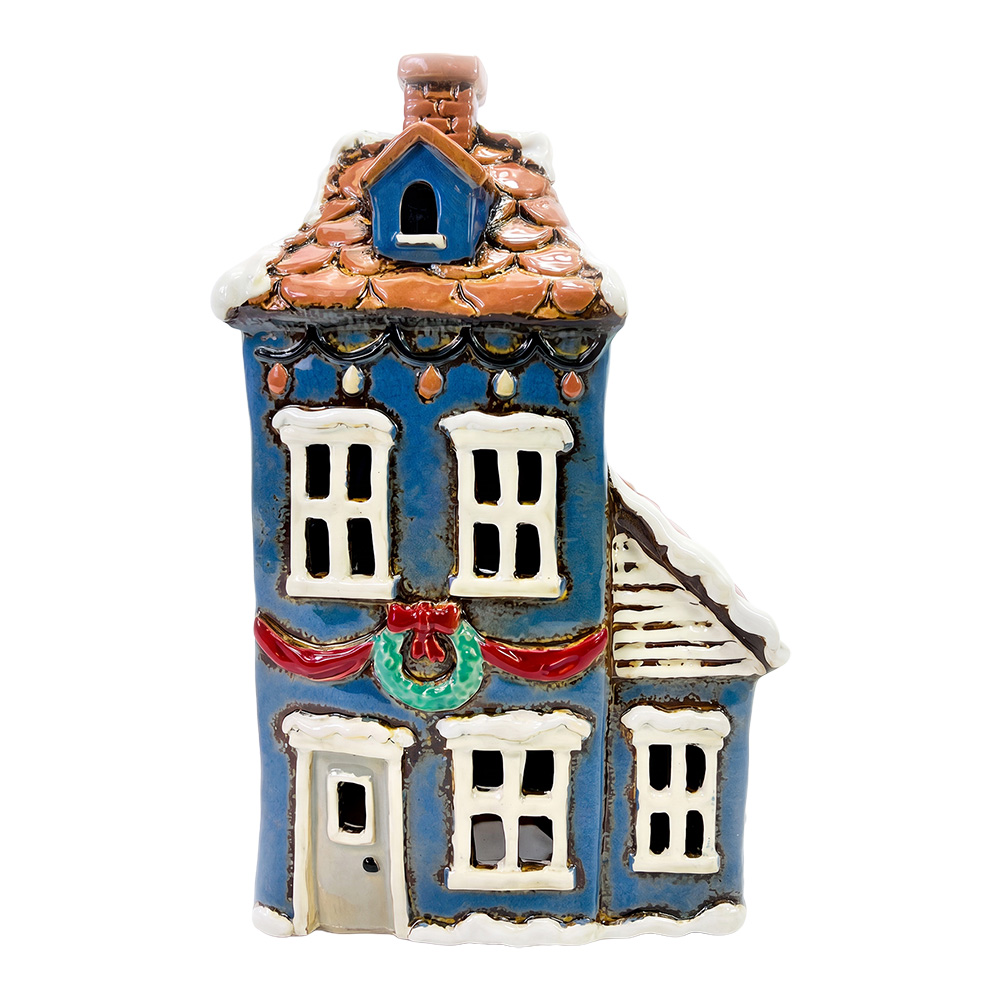 Waxinelichthouder huis 17x11x27 cm