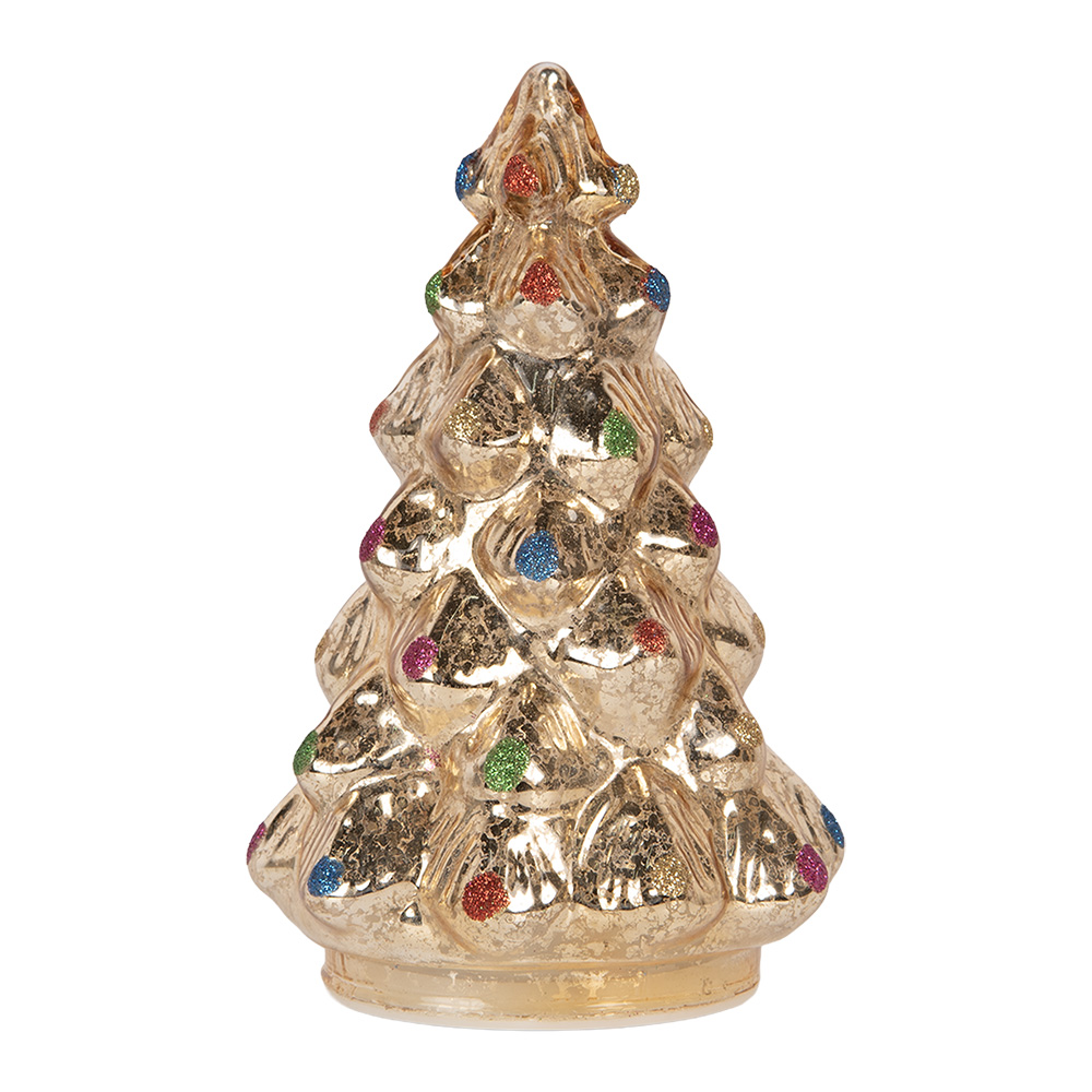 Decoratie kerstboom met LED Ø 12x18 cm