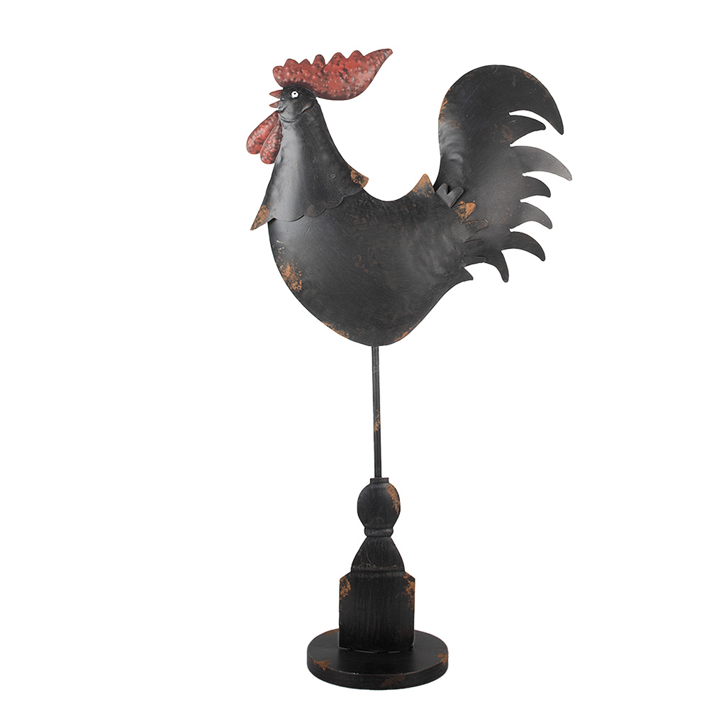 Decoratie haan 33x12x64 cm