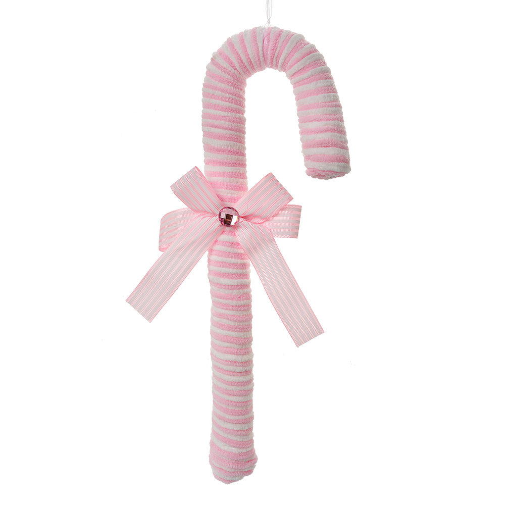 Christmas Decoration Pendant Candy cane Pink White 12x4x36 cm