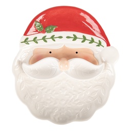 [6CE2365] Plat de service Blanc Rouge 29x26x5 cm