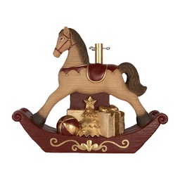 [5MG0123] Supporto per l'albero di Natale Marrone Rosso 73x21x61 cm