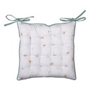 Cuscino Sedia Bianco, Verde 40x40x4 cm