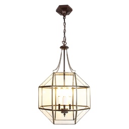 [5LL-9343] Suspension Transparent 40x40x190 cm E14/max 3x40W