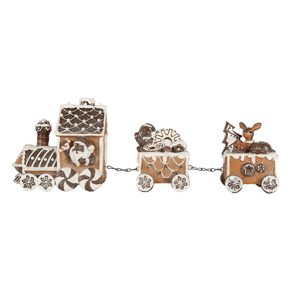 Decoratie trein 33x10x15 cm