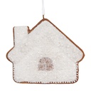 Décoration pendante d'un maison Blanc Marron 9x1x8 cm