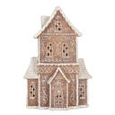 Decorazione Casa con LED Marrone Bianco 16x8x23 cm