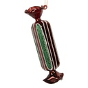 Christmas Bauble Red Green Ø 4x15 cm