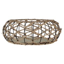 [6RO0548] Aufbewahrungskorb Braun Ø 39x15 cm