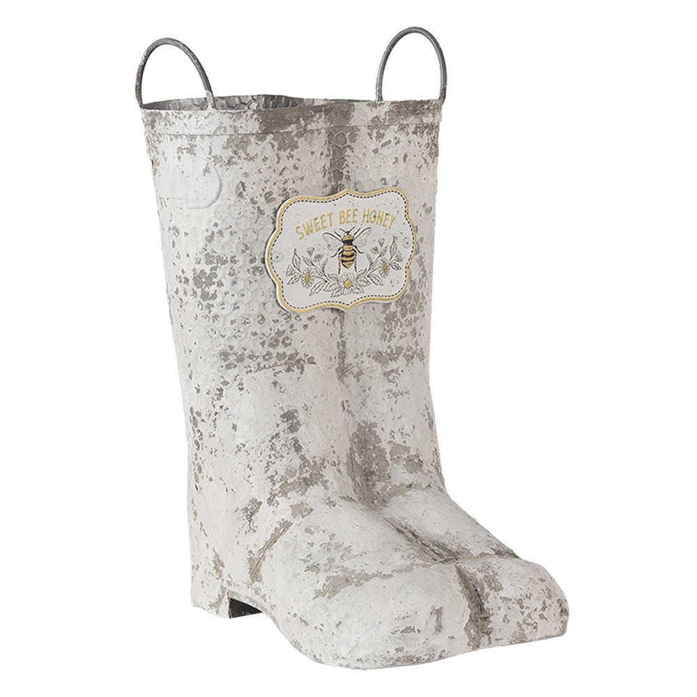 Supporto per piante all'interno Stivali da pioggia Grigio 18x24x31/35 cm