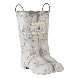 [6Y4253] Supporto per piante all'interno Stivali da pioggia Grigio 18x24x31/35 cm