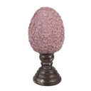Statua Decorativa Uovo Rosa Marrone Ø 13x28 cm
