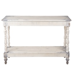 [5H0734] Tavolo muro Bianco Grigio 110x35x78 cm