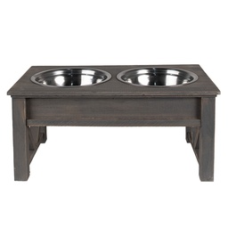 [6H2268] Dieren voerbak 40x22x18 cm / 2x500 ml