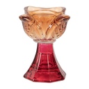 Porte-lampion en verre Orange Rose Ø 7x10 cm