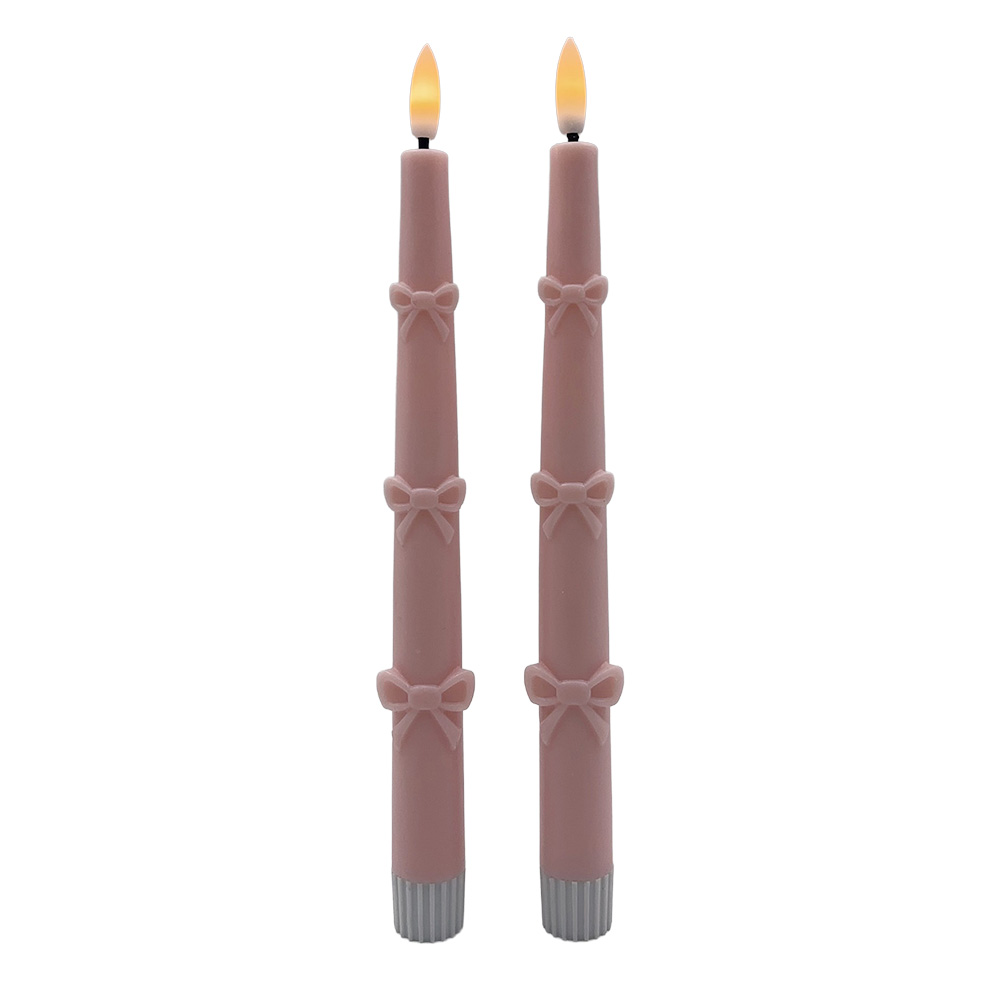 Kaars met LED set van 2 Ø 3x25 cm / 2xAAA